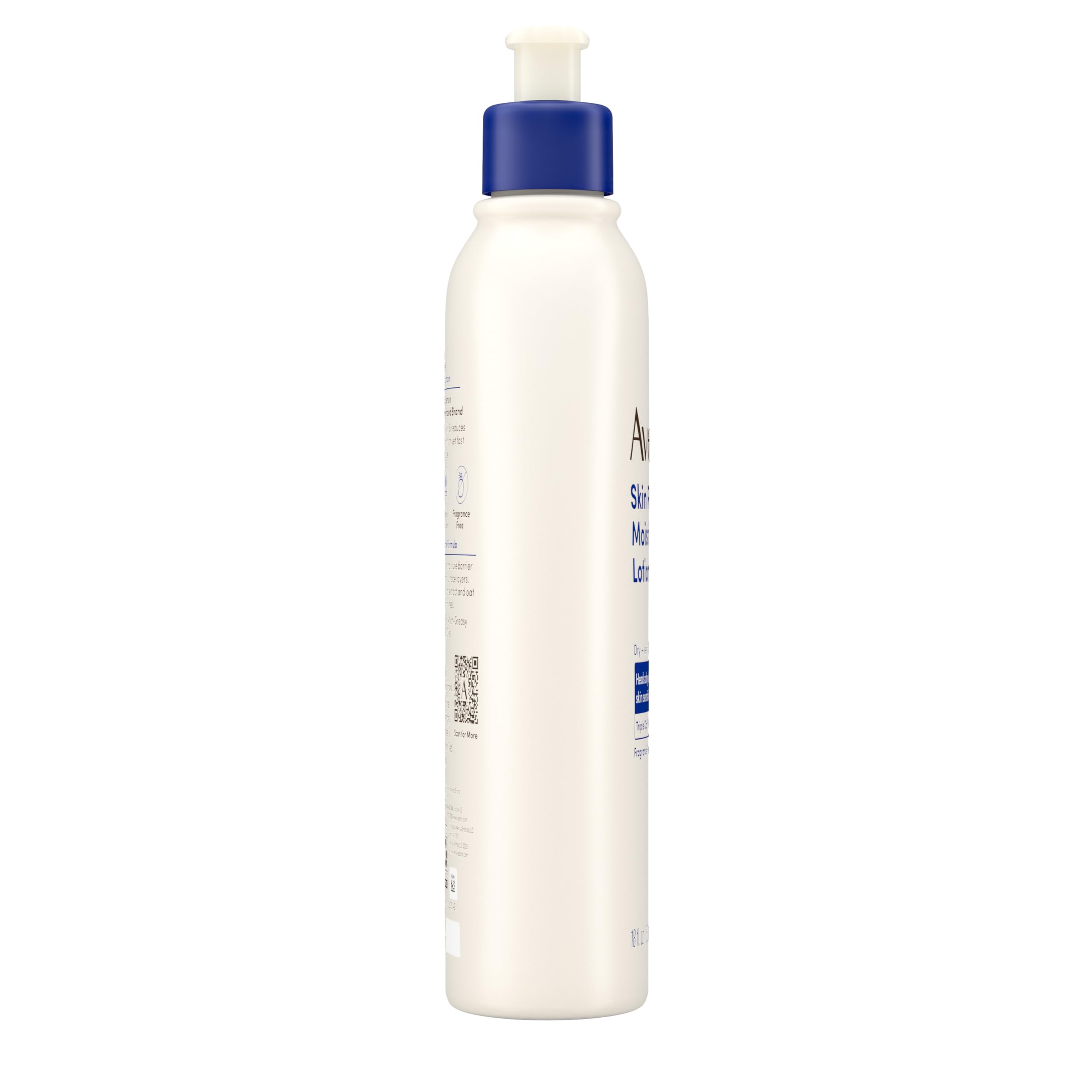 Aveeno Skin Relief Moisturizing Lotion Heals Very Dry, Sensitive Skin, Fast-Absorbing Body Lotion with Soothing Triple Oat & Shea Butter Formula, Fragrance Free, Non-Comedogenic, 18 fl. oz