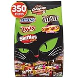 M&M'S, SNICKERS, TWIX, STARBURST & SKITTLES Halloween Chocolate Candy Fun Size & Minis Variety Mix 127.78-Ounce 350-Piece Bag