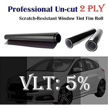 Mkbrother 2PLY 1.5mil Professional Uncut Roll Window Tint Film 5% VLT 30