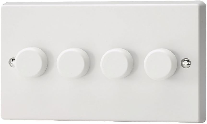 Varilight JQDP254W Leading & Trailing Edge 4 Gang White PVC