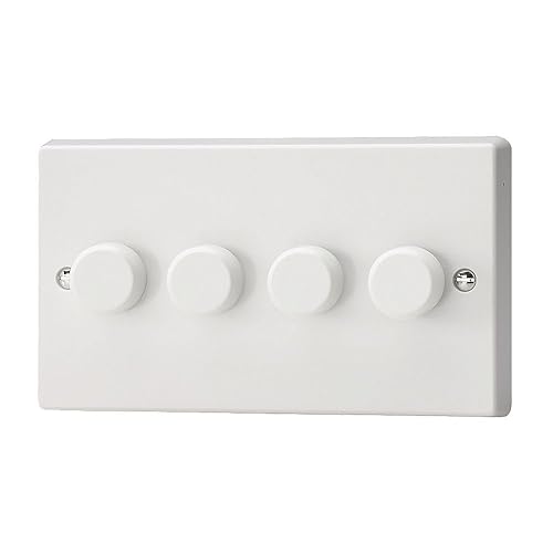 Varilight Classic White Plastic 3 Gang LED Trailing Edge Dimmer Switch