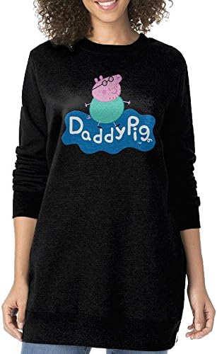 Women Peppa Pig - Daddy Pig's Best Bits Cowl Neck Long Sleeve Sweatshirt Dress