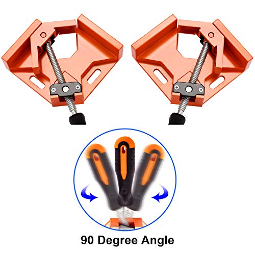 Frylr 90° Right Angle Clamps/Adjustable Corner Clamp Holder Tools with Adjustable Swing Jaw for Carpenter, Welding, Wood-working, Engineering, Photo Framing - Thumbnail 3