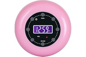 HANNLOMAX HX-159CR Shower Clock Radio, PLL FM Radio, Bluetooth with Hand-Free Function, LCD Display, Waterproof (IPX4), Built