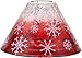 Pavilion - Snowflake Patterned Ombre Red Crackled Glass Jar Candle Shade