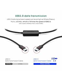 Cable de transferencia de datos USB 3.0 para Mac y Windows   transfiere rápida y fácilmente todos sus archivos Windows o Mac a su nuevo ordenador   6.6 ft de longitud