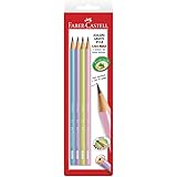 Faber-Castell SM1205MED EcoLápis Max - Lápis Grafite Nº 2B Redondo, 4 Unidades