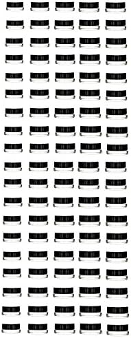 Glass Concentrate Container - 7ML Small jars 7ml Bottle, for Make Up, Eye Shadow, Nails, Powder, oils, waxes, and shatters neatly, Paint, Jewelry (90pc)