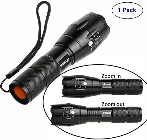 Tactical Flashlight-Tac Light Torch-Best High Lumen Handheld Light with 5 Modes-Adjustable Water-resistant Military Grade Flashlight-Ideal for Outdoors,Home,Emergency,or Gift-Giving