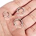 FIBO STEEL 316L Stainless Steel 2Pcs 16G Horseshoe Lip Nipple Eyebrow Ring Nose Daith Ear Cartilage Helix Piercing Hoop Rings 3mm Cubic Zirconia Inlaid, 8mm Bar Length