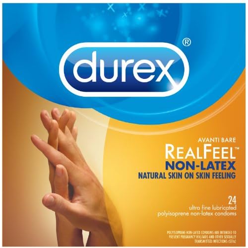Durex Avanti Bare Real Feel Polyisoprene Non Latex Lubricated Condoms, 24 Count image