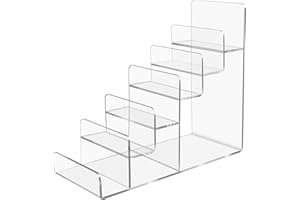 WEIHAOSKY Acrylic Wallet Display Stand Purse Handbag Organizer, Clear Jewelry Riser Display Stand Purse Display Rack, Acrylic Display Shelf for Cosmetic Perfume Jewelry Sunglasses Handbag (6 Tier)