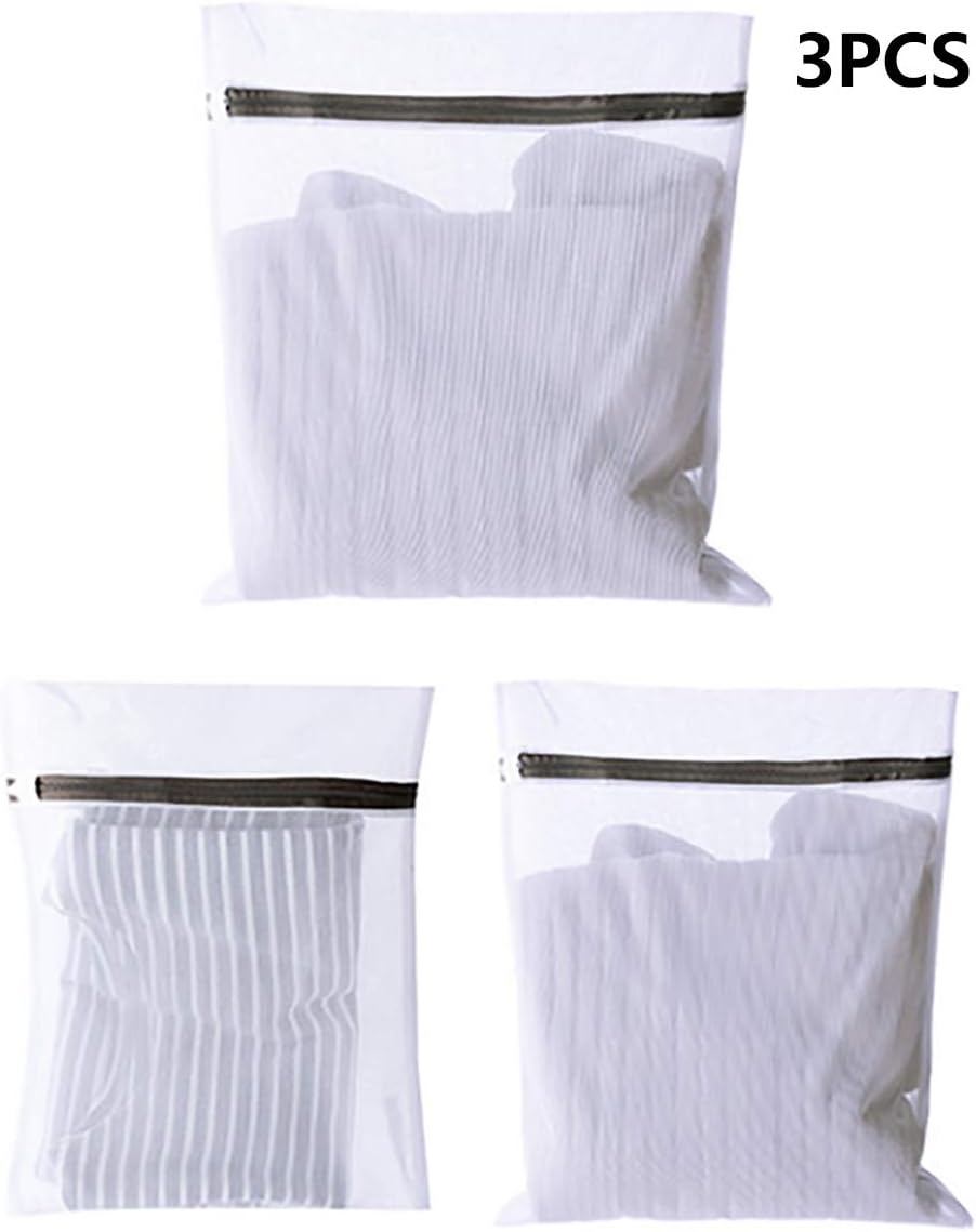 Mesh Laundry Bags, Set of 3 Washing Machine Bags for Clothes Delicates… (Grey)