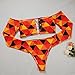 tengweng Women Fashion Halter Two Piece Push up Candy Color Bikini Set Padded Swimsuit Orange