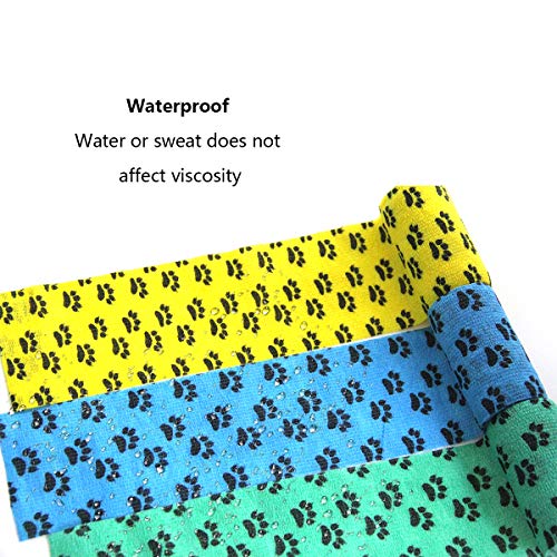 AUPCON Self Adhesive Bandage Vet Tape Cohesive Bandages Bulk Self Adherent Wrap Non-Woven for Pets Animals & Ankle Sprains & Swelling Supply, FDA Approved 4 Inches x 5 Yards - Thumbnail 4