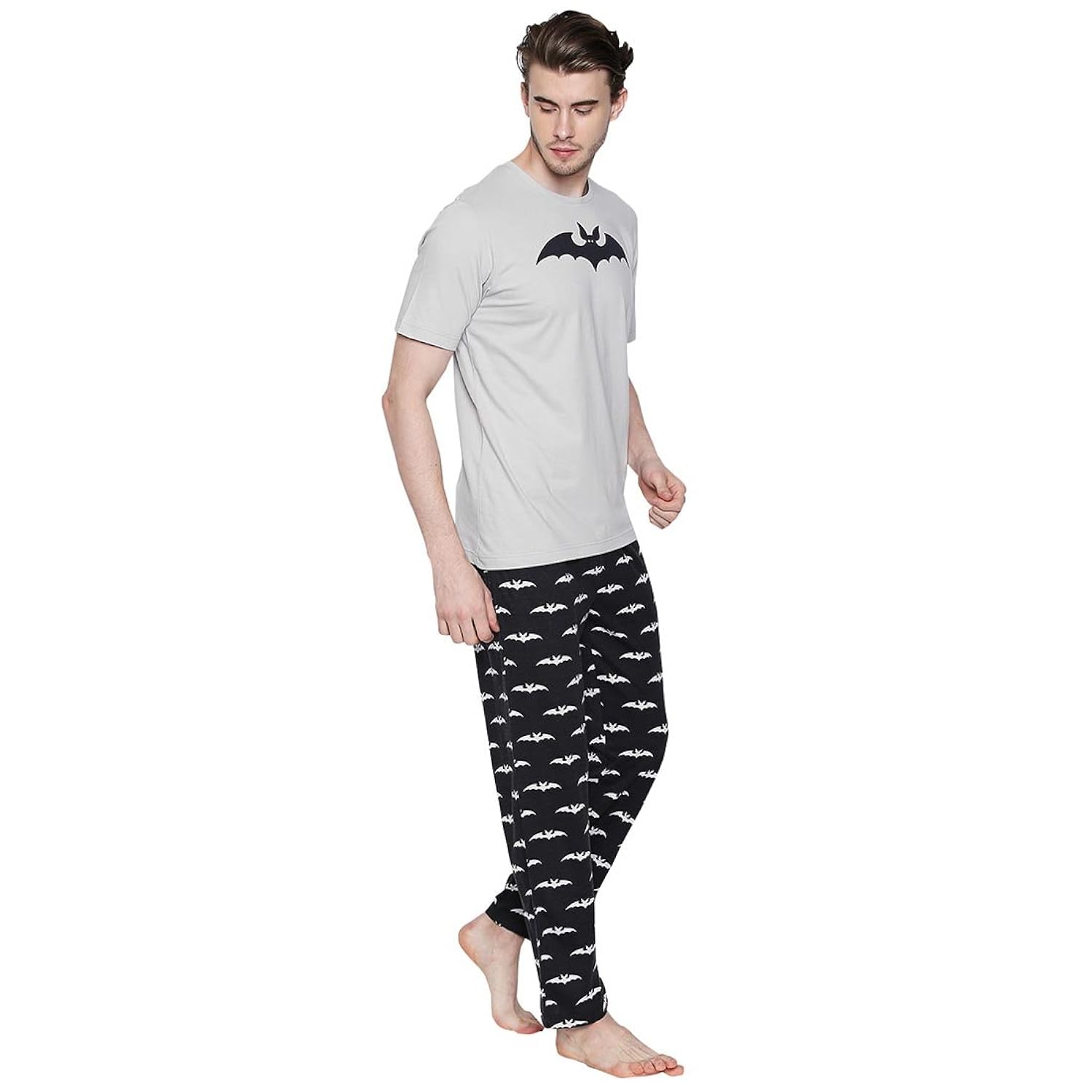 the bats mens cotton pajama set