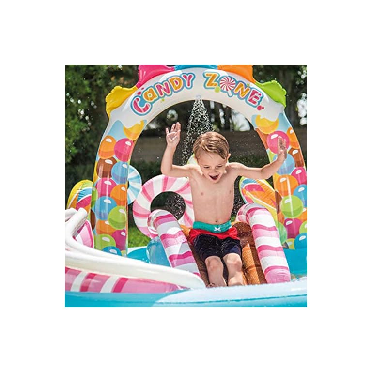 Centro De Juegos Inflable En El Océano, Piscina Inflable Con Tobogán De