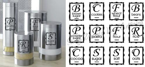 Pantry Food Labels vinyl wall lettering words sticky art home decor quotes stickers decals