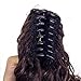 SWACC 12-Inch Short Screw Curls Claw Clip Ponytail Extensions Synthetic Clip in Drawstring Curly Ponytail Hairpiece Jaw Clip Hair Extension (Dark Brown-4#)thumb 3