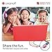 BuddyPhones Explore Foldable, Volume-Limiting Kids Headphones, Built-in Microphone, BuddyCable for Sharing, Perfect for iPad, iPhone, Fire, and Android, Orange