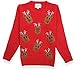 V28 Women's Christmas Reindeer Snowflakes Sweater Pullover (Tag S (US size 6), Red-3D-Nose)