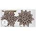 Sea Team Plastic Christmas Glitter Snowflake Ornaments Christmas Tree Decorations, 4-inch, Set of 36, Champagne