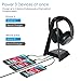 RGB Headphone Stand with USB Charger Desk Gaming Headset Holder Hanger Rack 3X USB 3.0 Ports – Non-Slip Rubber Base Suitable for Gamer Desktop Table Game Earphone Accessories Boyfriend Gift, Blackthumb 1