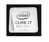Intel Core i7 8th Gen Metal Sticker Silver/Chrome Coffee Lake Case Badge Logo 20mm x 20mm