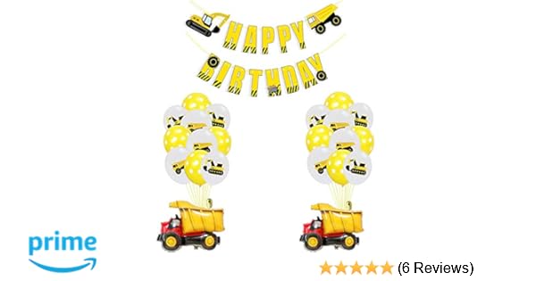 Amazon Com Construction Vehicles Birthday Party Supplies