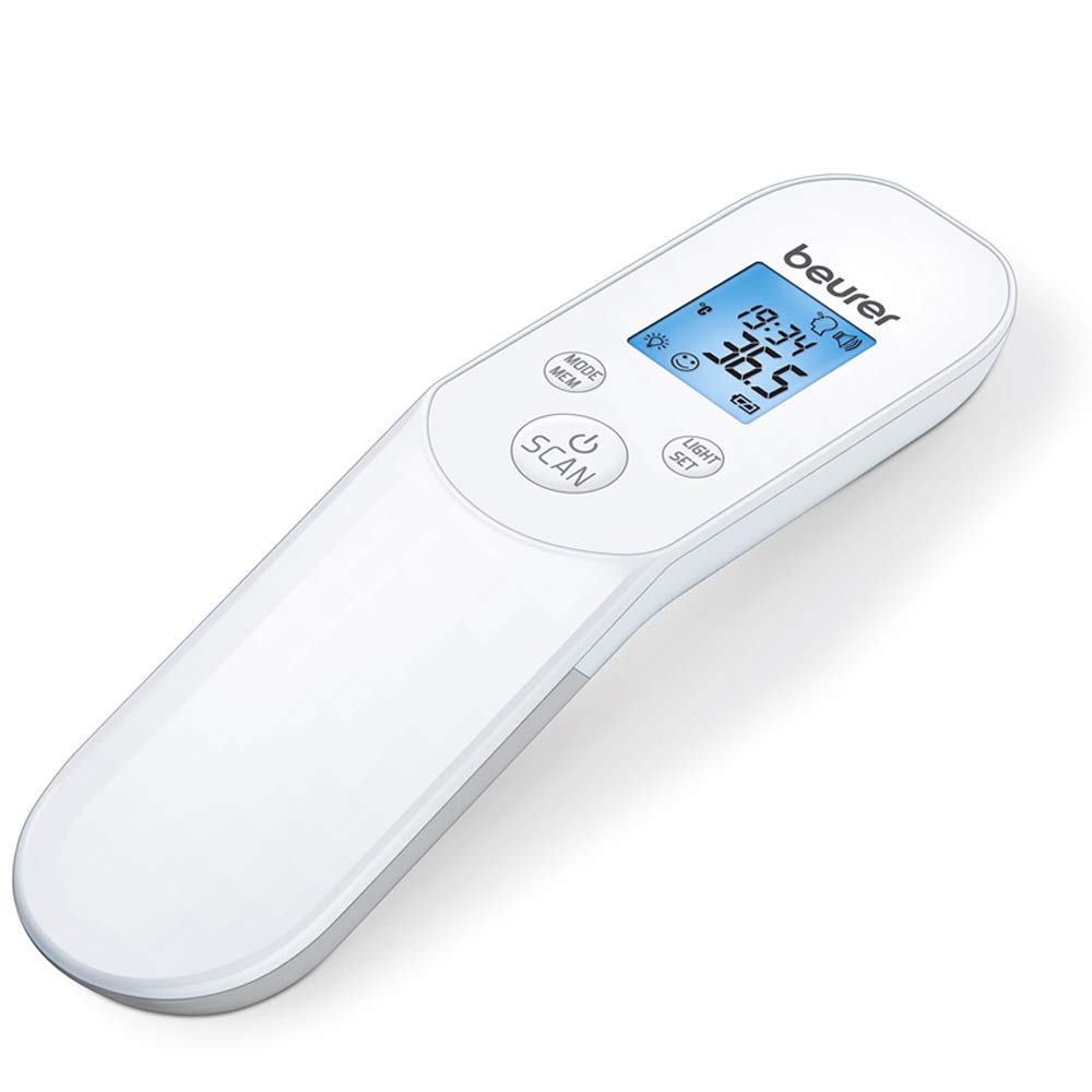 Beurer FT85 Non-Contact Clinical Thermometer,Digital Infrared Thermometer,Hygienic and Safe Measurement of Body Temperature at The Forehead,Fever Indicator, in-Built Memory Capacity
