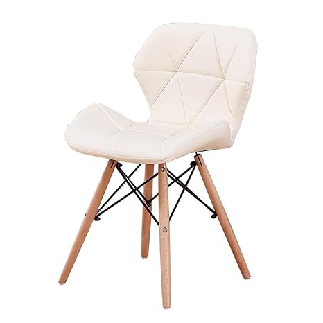 Eames Replica Faux Leather Dining Chair/Cafe Chair/Side Chair/Accent Chair (Off-White) Color by Finch Fox