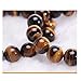 Real Natural Gemstones Bracelet, Genuine Tiger Eye Semi-Precious Stone Healing Power Crystal Stretch Beaded Bracelet,Unisex (Tiger Eye Bead Diameter:8mm)