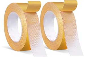 HEYSTYLE Double Sided Tape Heavy Duty 1.2in x 66ft (30mm x 20m) - 2 Rolls, No Residue, Easy Tear, Strong Adhesive Mounting Ta