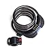 T-TOPER 6.6ft Bright LED Bike Cable Lock with Self Coiling Resettable Digit Combination