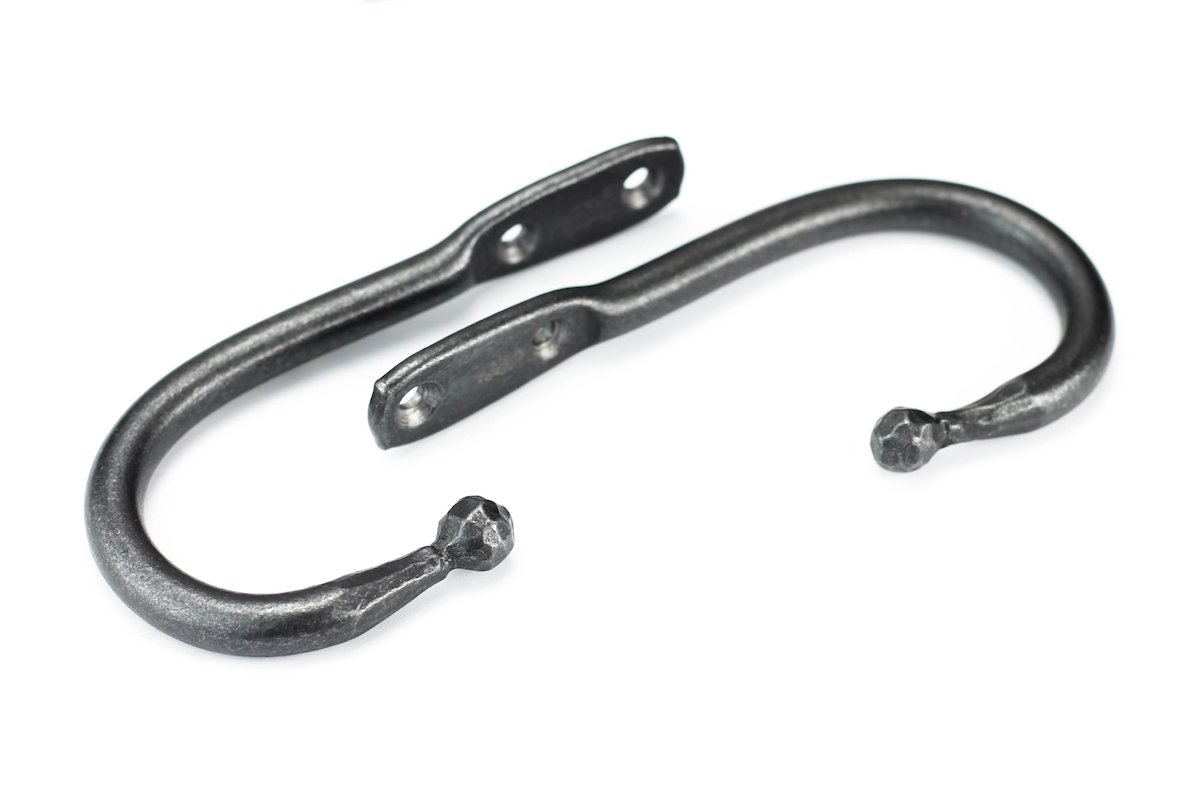 Amazon Com Small Curtain Tie Back Hook Ball End Style Black