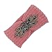 Bohemia Headband, WuyiMC Women Diamond Knitting Handmade Keep Warm Hairband (Pink)