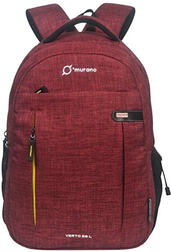 Murano Verto 28 LTR Laptop Backpack for 15.6 inch Laptop and Polyester Water Resistance Backpack for Men and Women- Maroon