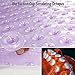 Yimobra Original Bath Tub and Shower Mat Extra Long 16 x 40 Inch, Non-Slip with Drain Holes, Suction Cups, Phthalate Free, Latex and Machine Washable Large Materials, Bathroom Mats Clear Purple