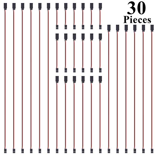 Favordrory 30 Pieces 3-Pin Extension Cable Cord Male to Female Lead Wire Connectors for Servo Extension Connection Control Board Remote Control Parts, 5 Sizes - Thumbnail 7