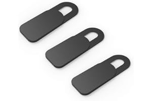 SenseAGE 3 Pack Webcam Cover Slide, 0.03 Inch Ultra-Thin Web Camera Cover for MacBook Pro, iMac, Laptop, PC, iPad, Tablet and More, Protect Your Own Privacy and Secure, Black