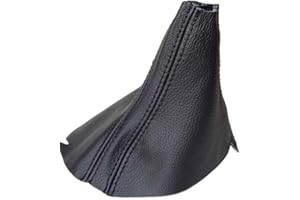 The Tuning-Shop for Volkswagen Touareg 2011-15 DSG Automatic Shift Boot Black Genuine Leather