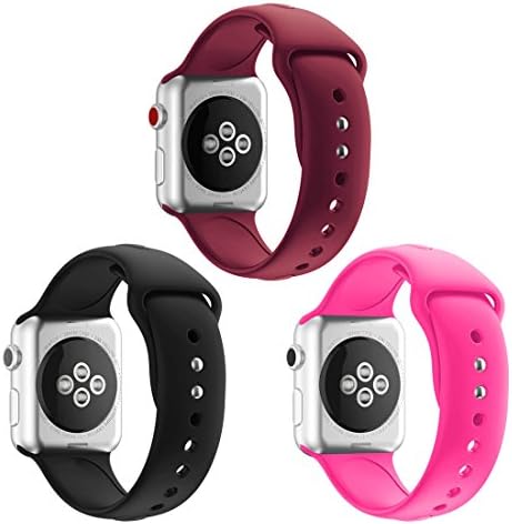 GUIGONG Soft Silicone Sport Style Replacement Band Iwatch Strap for Apple Wrist Watch Series 1 Series 2 Series 3