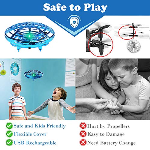 image for Yoothy Flying Toys Drones for Kids, Hand Controlled Drone Toys, Easy H