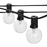 Outdoor Garden Globe String Lights, SEEOU 25FT G40 Waterproof String Light Bulb, Patio Garden Outside String Lights, UL Listed for Indoor & Outdoor Décor, Wedding, Backyard, Garden, Café and Party etc