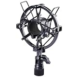 Dophee Condenser Microphone Shock Mount Stand Holder Clip Black