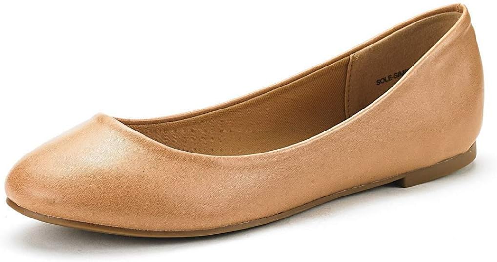 DREAM PAIRS Women's Sole-Simple Ballerina Walking Flats Shoes