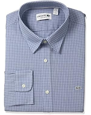 Lacoste Men's City Long Sleeve Small Poplin Plaid