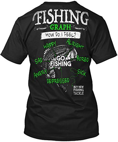 Wolfice Fishing Graph How Do I Feel? Fishing T-Shirt For Mens