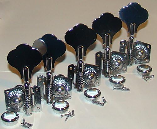 Vintage Style Chrome Tuners For Five StringBass Guitar - 4 Right + 1Left
