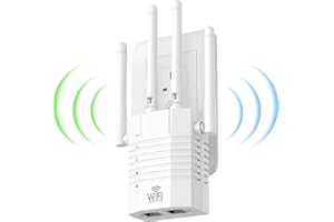 AOOEPU WiFi Extender Booster Repeater for Home & Outdoor, Wireless Internet Repeater Covers Up to 12880 Sq ft,and 105 Devices 2.4 GHz 5G, WiFi Extender High Speed WiFi Amplifier Ethernet Port Easy Setup